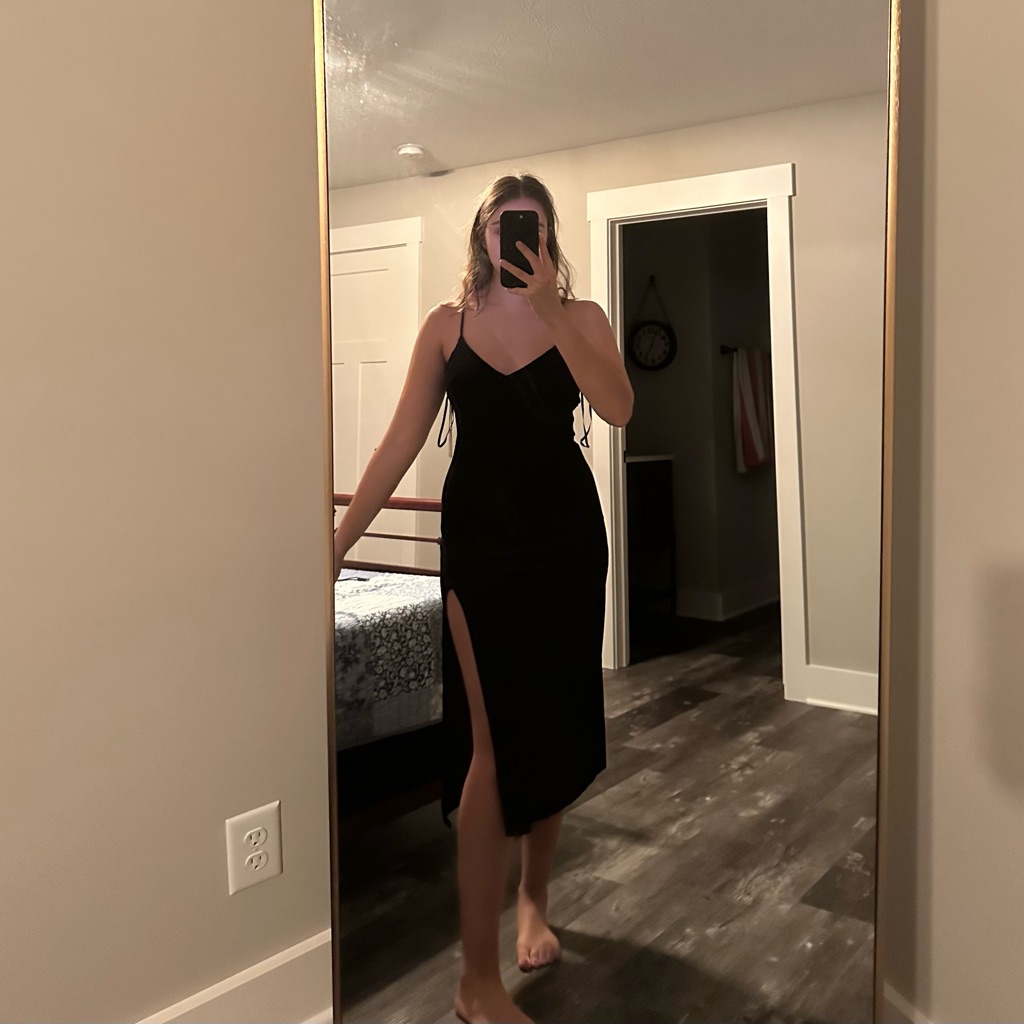 Black Velvet Slip Dress